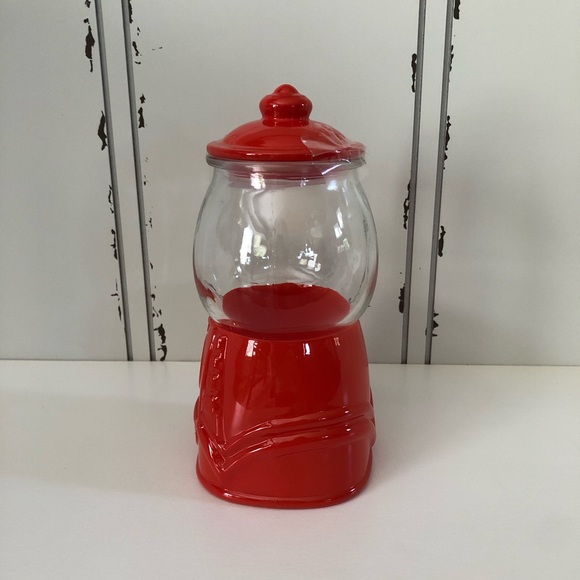 Target Accents Nwt Target Glass Gumball Jar In Red Poshmark